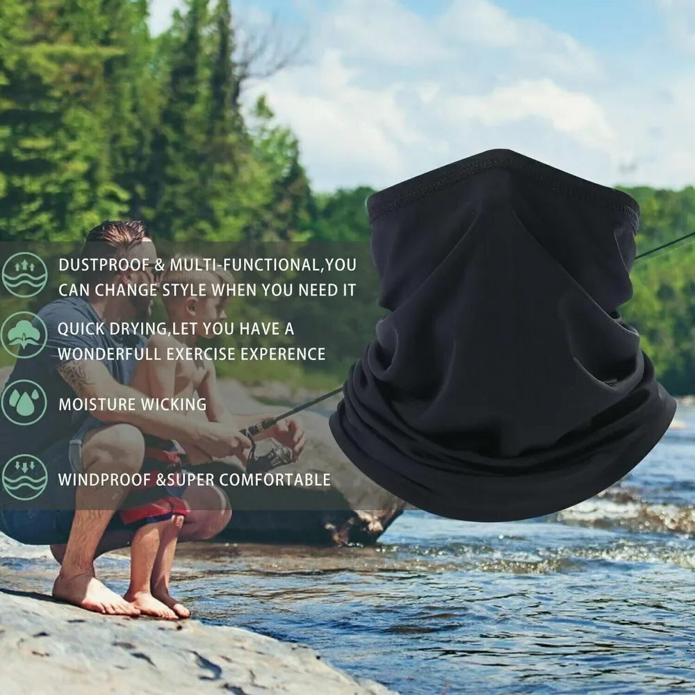 face mask scarf Cooling Neck Gaite Sun Shield Breathable outdoor Bandana 3 pack